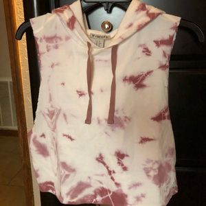 Cropped tye dye hoodie